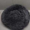 Dog Calming Beds for Small Medium Large Dogs - Round Donut Washable Puppy Dog Bed, Anti-Slip Faux Fur Fluffy Donut Cuddle Anxiety Cat Pet Bed(20" Dark Grey)