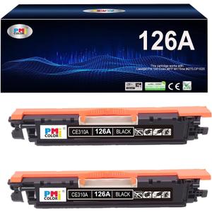 126A Black Toner Replacement for HP 126A Toner Cartridge for HP LaserJet Pro 100 Color MFP M175nw Toner,cp1025nw Toner,M275 Printer Ink (2-Pack)