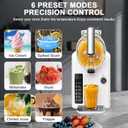 Slushie Machine for Home,No Ice Needed Slushy Machine & Frozen Drink Machine,6 Presets,Real-Time Temp Display,Auto-Clean Slushy Maker Machine for Margaritas,Frappes, Milkshakes,Party Size (White)