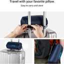 Camping Pillow Lightweight, Easy to Carry, Memory Foam Travel Pillow, Backpacking Pillows, Portable Pillows with Travel Storage Bag, Removable Pillow Cover (White)