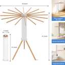 Tripod Foldable Clothes Rack,Garment Rack Portable with Collapsible Design | Drying Rack Clothing with No-Tool Assembly, Freestanding Laundry Drying Rack, pace-Saving for Bedroom, Laundry Room,Balcony