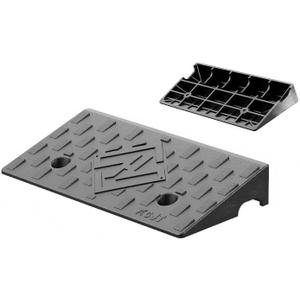 Rubber Threshold Ramp, 3" Rise Wheelchair Ramp Doorway, 7000Lbs Load Capacity, Non-Slip Surface Rubber Curb Ramp for Wheelchair and Scooter (3" Height) (3" Rise)