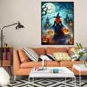 2 x Halloween Diamond Art Kits for Adults, Witch Pumpkin Diamond Painting for Beginners, 5D DIY Moon Castle Bat Diamond Painting Round Full Drill Gem Art Kits for Home Wall Decor 12x16 Inch (G4322-US)