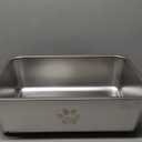 Stainless Steel Cat Litter Box High Side Cats Toilet Metal Kitten Litter Pan, Pet Cleaning Tool for Big and Small Cats, Rabbits, Splash-Proof and Non-Stick Cat Poop Box odorless 19.7"x13.8"x5.9"