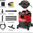 Vacmaster VBVB611PF 1101 6 Gal 5 Peak HP Wet/Dry Vac w. Detachable Blower