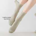 Premium Mulberry Silk Mesh Socks for Women - Breathable, Lightweight, Crew, Soft Summer Wear, Girls, Quiet Luxury
