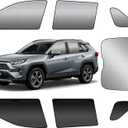 Custom Fit Toyota RAV4 Side Window Sun Shade 1996-2021, Rear Blackout 7PCS