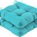 IASEAHK Outdoor Chair Cushions Set of 2, 19" x 19" x 5", Waterproof Outdoor Seat Cushions for Patio Furniture, Fade-Resistant Patio Chair Cushion, Dining Wicker Chair Pads for Porch Garden, Teal