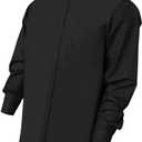 CLERKMANS Mens Clergy Priest Shirt Long Sleeves, Free Tab Collar Insert for Pastor Preacher Minister Costume Button Shirt (17" Neck) 2XL