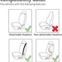 FH Group Car Seat Covers Front Set Faux Leather - Car Seat Covers for Low Back Seat with Removable Headrest, Universal Fit, Automotive Seat Covers, Airbag Compatible Car Seat Cover for SUV Solid Gray