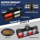 Emergency Dash Strobe Lights,Red White Safety Flashing Warning Hazard Windshield Visor Light Bars,Traffic Advisor Light Bar for Volunteer Firefighter Vehicles, Trucks Cars(2x9 inch, 48LEDs)