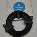 Highwings Long HDMI Cable 15 FT, 4K 8K 10K HDMI 2.1 Cord Ultra High Speed [in-Wall CL3 Rated, 8K@60Hz 4K@120Hz Video 48Gbps], Fit, Durable, Flexible, eARC, HDCP, Compatible for Ethernet SoundBar (Black)