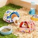 4 Pack Guinea Pig Hideout Bed Guinea Pig cage Small Animal Houses & habitats for Mouse Chinchillas Hamsters Hedgehogs Little Bunny Hedgehog Ferret -1