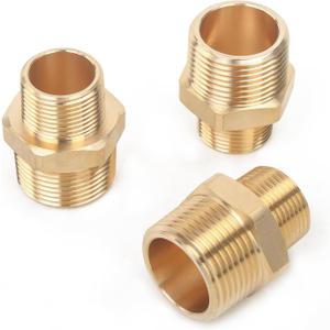 LTWFITTING Brass Pipe Hex Reducing Nipple Fitting 1-Inch x 3/4-Inch Male NPT(Pack of 3) LTWFITTING Brass Pipe Hex Reducing Nipple Fitting 1-Inch x 3/4-Inch Male NPT(Pack of 3)