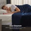 Sherpa Weighted Blanket for Adult 20 lbs Queen 60"x80" Navy Blue