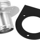 Remote Fuel Tank Filler Neck With Gas Cap and Weld-On Steel Mount Bracket Fit for 2" Filler Hose, 2'' Fuel Cell Filler Neck 17-2530 (silver)