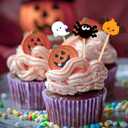 2 x WorldBazaar 120PCS Halloween Cocktail Picks 6 Styles Halloween Skewers Appetizer Food Fruit Toothpicks Charcuterie Skewers Sticks Party Supplies Decorations