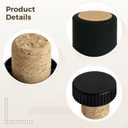 Heat Shrink Liquor Bottle Seals, 80 Pcs, 40 Wood T-Stoppers with 40 Black Shrink Wrap Capsule, Sealing Solution for Liquor Bottles, Ideal for Home Cellars and Cruises