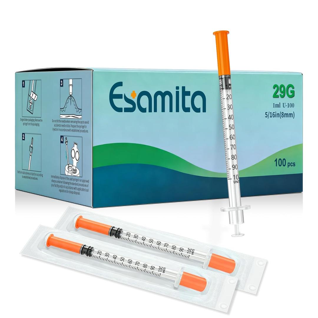 1ml 29G 5/16" (8 mm), Individual Package, 100 Pcs
