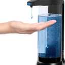 Secura 17oz Automatic Liquid Soap Dispenser, Touchless Battery Operated Hand Soap Dispenser with Adjustable Soap Dispensing Volume Control Dial, Personal Care Dispenser (Black) (500ml)