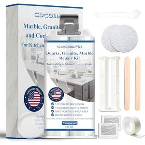 Granite Repair Kit for Countertop (Transparent), Traceless Match for Any Color & Pattern of Granite, Granite Repair Kit for Chips, Cracks & Holes on Marble, Granite and Other Stone Surfaces, 59ml