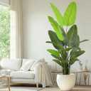 Bird of Paradise Plant Artificial 7FT - Tall Faux Plants Indoor with 22 Lifelike Leaves Trunks, 84" Large Fake Tropical Floor Plant for Home Office Living Room Bedroom Indoor Decor