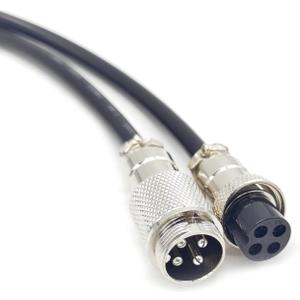 16.4 ft GX16 4 Pin Cable Male to Female Head Aviation Cordset, GX16 4 Pin Panel Mount Circular Metal Aviation Connector Adapter Female to Male 20AWG (5Meter)
