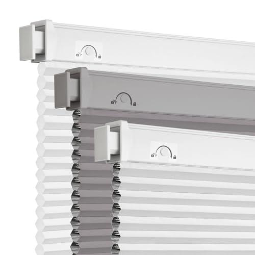 Grandekor No Drill Cordless Cellular Shades,31" W x 64" H,No Tools Blinds for Indoor Windows,UV Protection Privacy,Honeycomb Blinds for Home,Door,White,Blackout