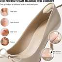 2 x Ouzorp Heel Pads for Shoes-4 Pairs Heel Grips Inserts Cushion for Womens Men Shoes, Heel Pads Snugs for Shoe Too Big, Improved Shoe Fit and Comfort, Prevent Heel Slip and Blister-Pale Apricot+Black (universal)