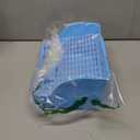 Rat Small Litter Box, 10"x8" Square Corner Litter Box Training Pan with Grid Potty Tray Toilet for Cage Small Animal/Rabbit/Guinea Pig/Bunny/Ferret (Blue)