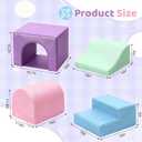 Sumbababy Soft Climbing Blocks Set for Toddlers: 4 PCS Foam Play Structures with Tunnel - Indoor Playground for Kids with Slide and Stairs - Safe Play Gym for Boys and Girls, Small to Medium
