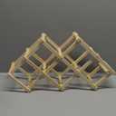 Wooden Rat Climbing Toys, Natural Pet Rat Cage Accessories Climbing Ladder, Fancy Rats Enrichment Toy Activities, Hanging Rodent Toys for Pet Rats in Cage Playing Chewing (M, 1pc)