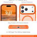 YINLAI Case for iPhone 17 Pro 6.3-inch, Orange