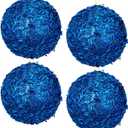4 Pcs 4.7" Sequin Ornaments, Glitter Christmas Ball Ornaments, Sparkle Christmas Ornaments Christmas Ornaments Tree Decorations Blue Christmas Hanging Ball for Holiday Indoor Outdoor Decor