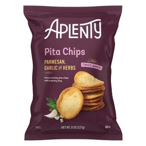 2 x Amazon Brand, Aplenty Parmesan Pita Chips, Garlic And Herbs, 8 Oz