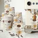 SIUQ Coffee Cups 12 oz 240 Pack, Leak-Proof Disposable Paper Cups with Retro Design, for Hot/Cold Beverages, Ideal for Party, Business, Travel, Picnic, Offices and Cafes