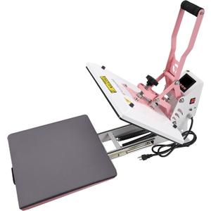 BetterSub Heat Press 15x15 inch Digital Heat Press Machine, Slide Out Industrial Quality T-Shirt Heat Transfer Machine Pink