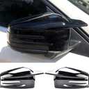 Side Mirror Cap Covers For Mercedes Benz W176 W246 W212 W204 C117 X156 X204 W221 C218 A B C E S CLA GLA GLK Class Black Replace (black)