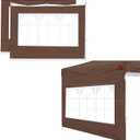 SCOCANOPY Church Window Sidewall for 10x10 Canopy Frame, 3Pack Sunwalls Only,Brown