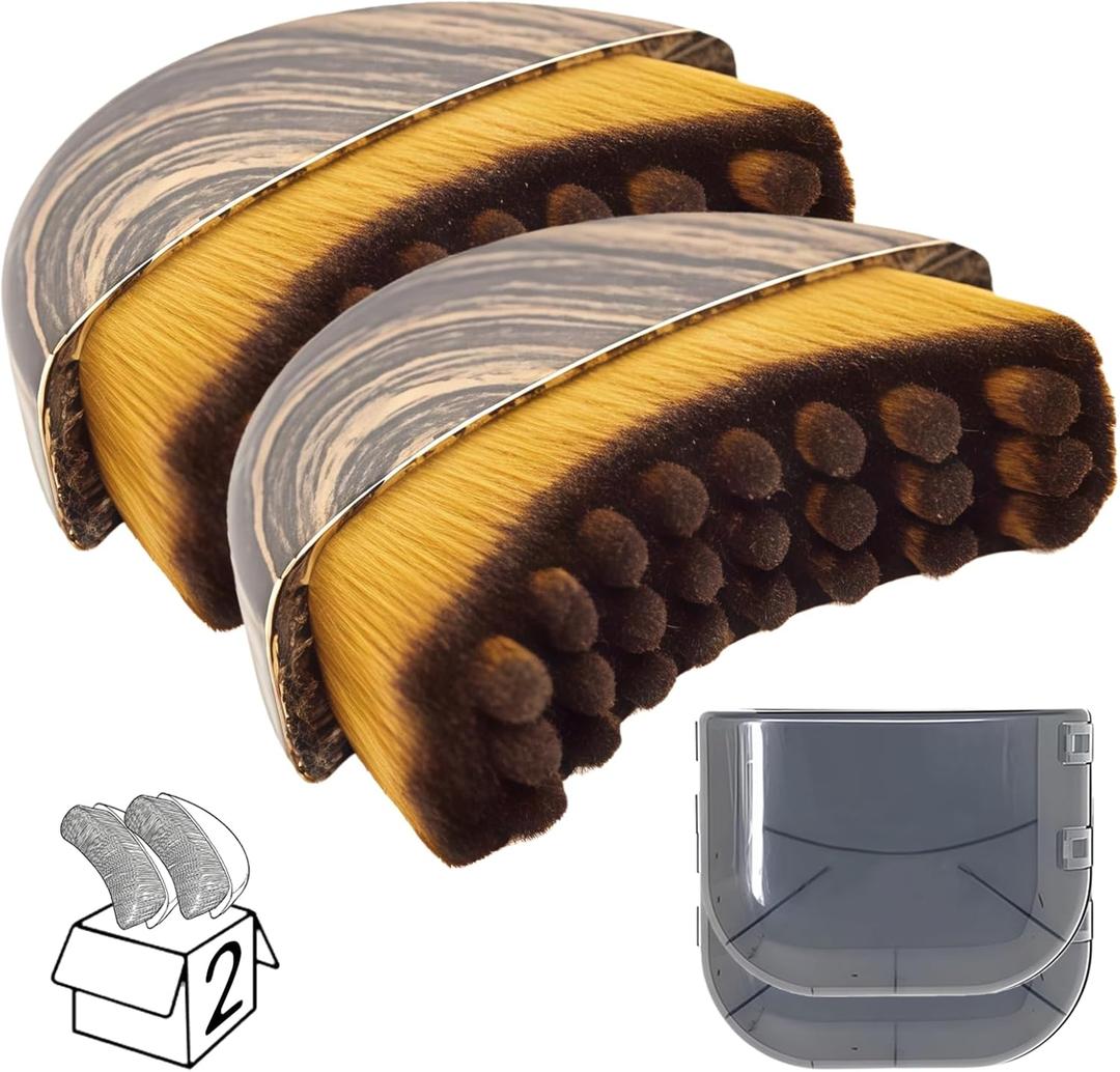 Lymphatic Drainage Face Brush Gua Sha Contour Brush for Face, 2 Pack, Soft Bristles for Natural Makeup, Waterproof & Easy Clean(2Pcs Contour Face Brush)