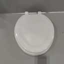 KOHLER Stonewood Quiet-Close, Elongated Toilet Seat Soft Close, Durable Wood, Easy Installation, Universal Fit, Home Essentials, White Finish, K-20466-0