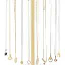 Mkono Rotating Necklace Holder Metal Jewelry Display Stand Gold Necklace Organizer with 22 Hooks Adjustable Tree Tower for Storage and Hanging Bracelet Keychain Home Bedroom Decor Dressing Table Women