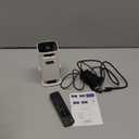 Mini Projector, Portable Projector 4K & Full HD 1080P Support, 270 Rotation Outdoor Projector, Movie Projector Compatible with Smartphone, TV Stick, Laptop, PS4, HDMI, USB (Ivory)