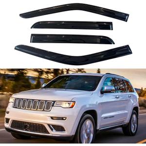 IG Window Visors Fit for 2011-2021 Jeep Grand Cherokee, Out-Channel Rain Guards Vent Wind Deflectors 4PC, Car Accessories for 11-21 Grand Cherokee (Excludes L Model)