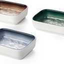 Ceramic Feeding Bowls for Small Animals, Ideal for Hamster, Guinea Pig, Hedgehog and Gerbil (Blue + Green + Brown)