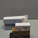 4 Pcs Wooden Coffee Bar Tabletop Decor Coffee Tiered Tray Decor Rustic Wood Bar Sign Gift Farmhouse Table Centerpiece Farmhouse Decorations for Home Kitchen