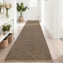 BEQHAUSE Hallway Runner Rugs 2.6x10, Hallway Rug Non-Slip Washable(Rolled-Up NO Creases), Runner Rug Absorbent Stain Resistant Hall Rug Carpet Runner, Entryway Rugs Floor Mat Laundry Room Rugs, Taupe
