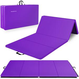 BalanceFrom Folding Gymnastics Mat, Home Gym Floor Tumbling Equipment, 4' x 10' x 2"