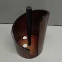 Mountain Paper Towel Holder Countertop with Mango Wood Round Base & Iron Holder, Solid Wooden Design for Kitchen & Living Room Countertop, Effortless Tear, Fits Standard/Jumbo/Mega Rolls (Brown)