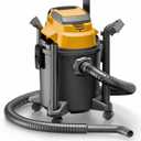DeForce Cordless Shop Wet Dry Vacuums for DeWalt 20V Max Battery, 5.2-Gallon Portable Shop Vac, 17000Pa with Hose Nozzles HEPA Filters Wheels for Home Projects & Renovations, Mustard(No Battery)
